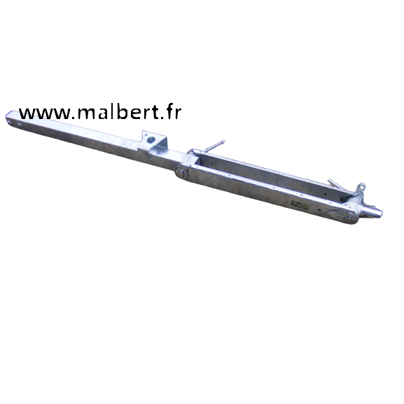 Timon réglable NF ALKO 750kg 75VU avec tube arrière L Totale 1970mm