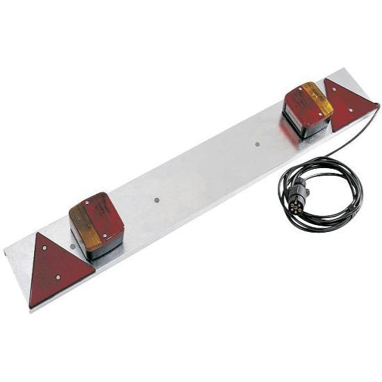 Rampe éclairage remorque galvanisée 1m / Câble 4m