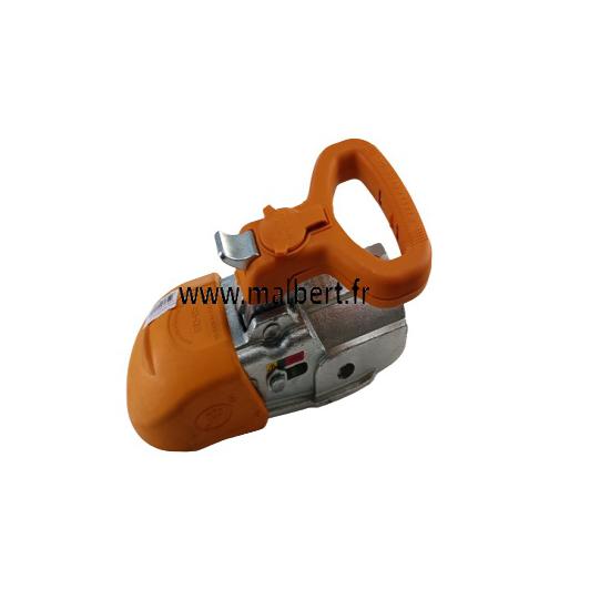 Tête d'attelage Rond 65mm 3500kg avec antivol entraxe en croix 40mm