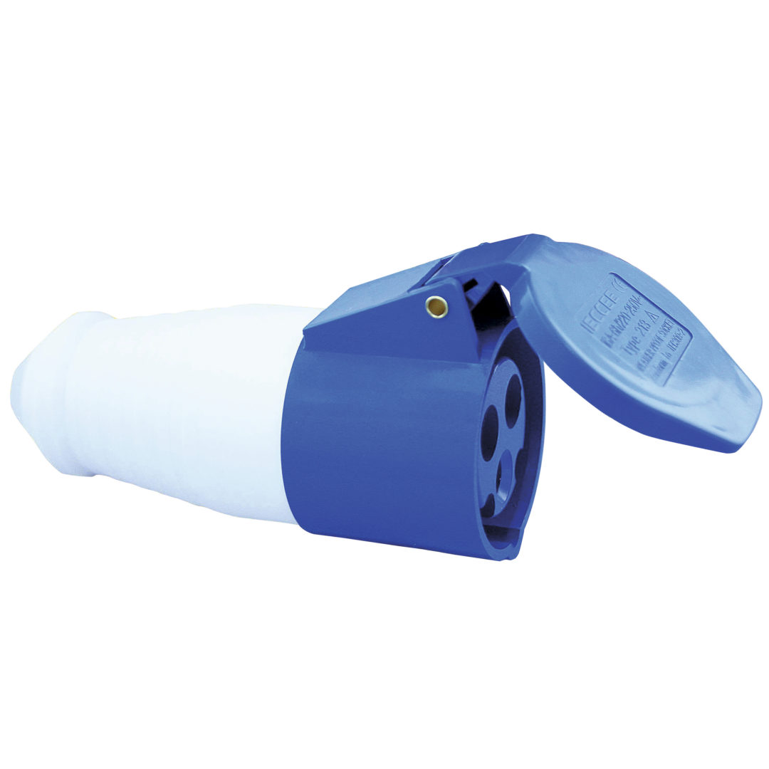 Prise fiche CEE17 avec couvercle