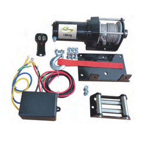 Treuil électrique 12V, 1360kg avec radio commande