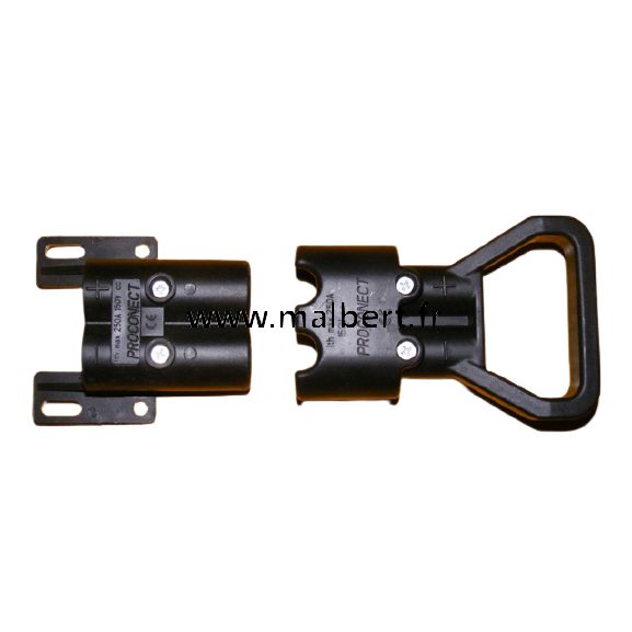 Connexion / mâle + femelle intensité 250A pour câble 50mm2