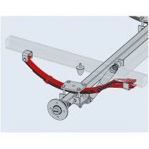 Lame de ressort pour essieu 750kg droit ALKO