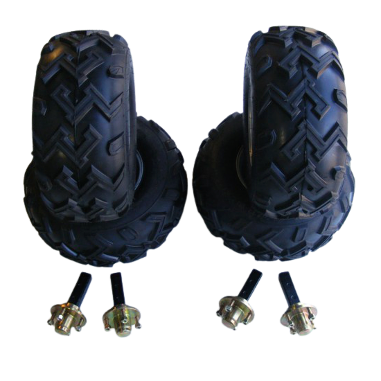 Ensemble 4 moyeux + 4 roues 22/11x10 Diamètre 580mm largeur 250mm