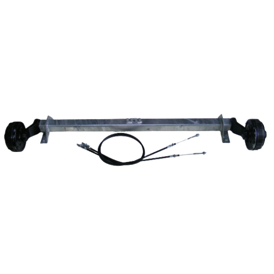 Essieu freiné 750kg AXF 4x100mm EAB 1250mm / Voie 1630mm