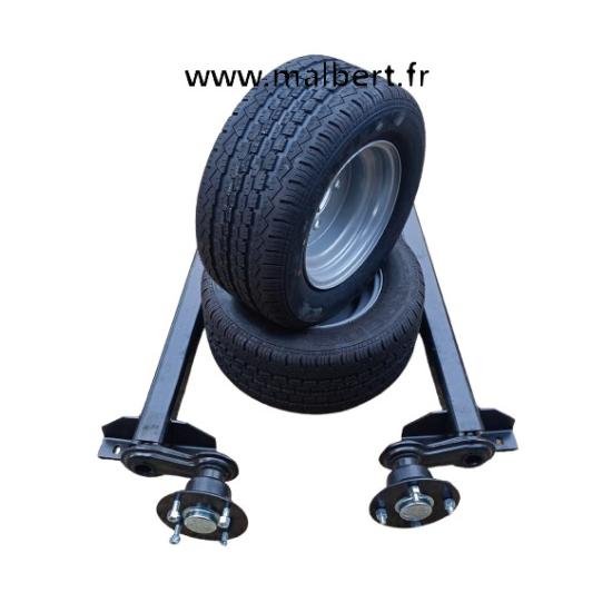 Ensemble Demi essieux + 2 roues 195/55x10C