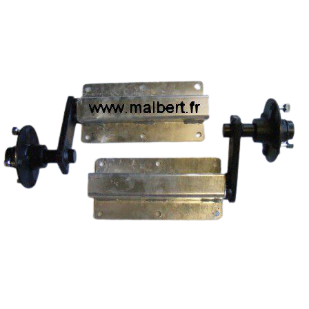 Demi essieu 500kg 4x115mm sur platine 6 trous