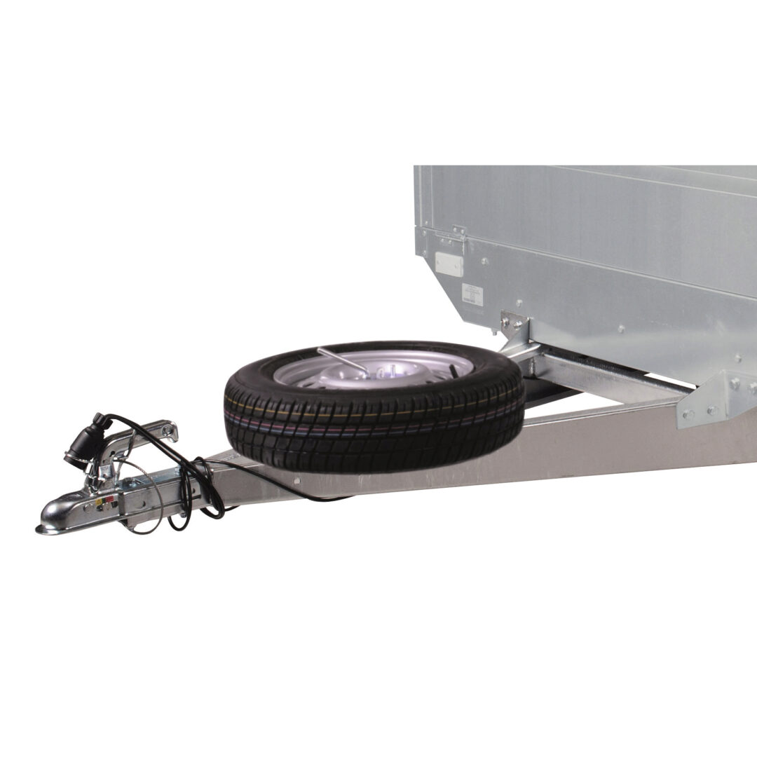 Support de roue de secours sur flèche timon