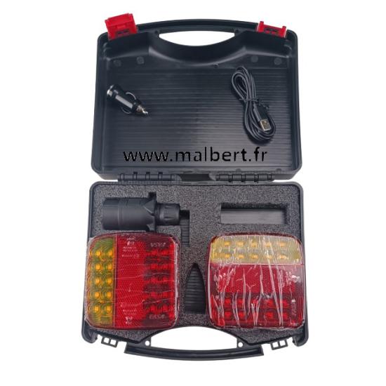 Kit feux magnétiques LEDS sans fils 12/24v