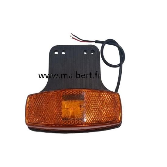 Feu de position orange LED avec support 12v / 24v