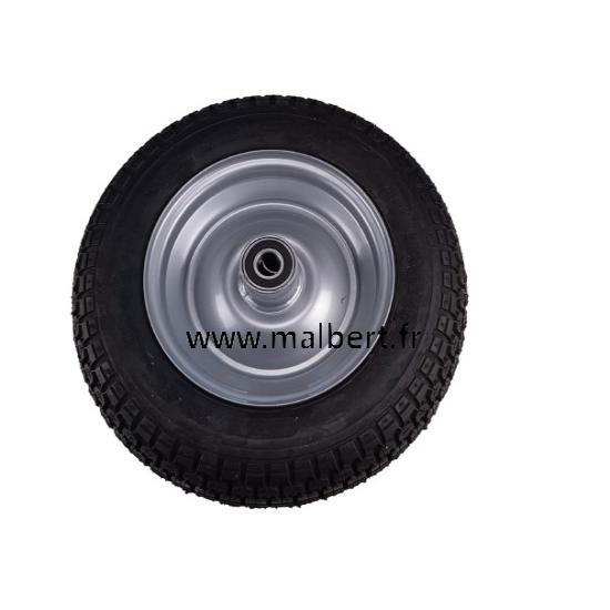 Roue complète 350x8 avec roulements 6204 pour axe 20mm