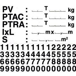 Plaque de tare adhésive