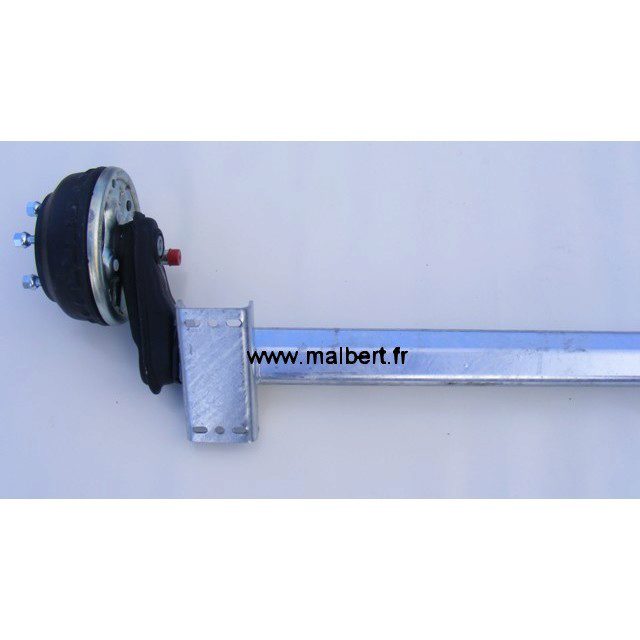 Demi essieu freiné 1000kg 5x112mm Fixation par bride