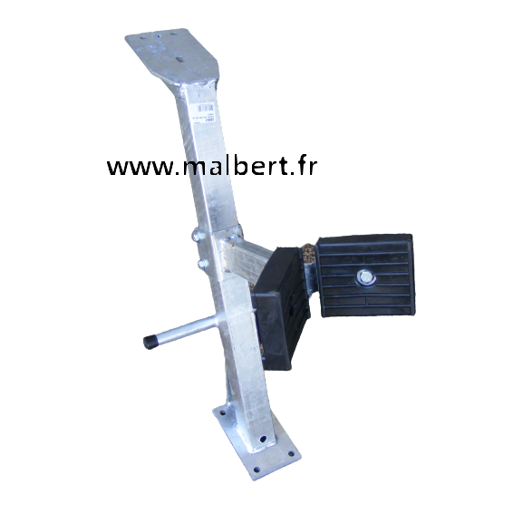 Butée en Vé + Support de treuil pour Timon Droit , Tube central 60x60mm