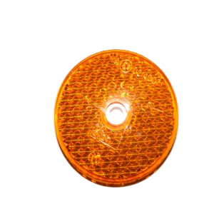 Catadioptre à coller et à visser Diamètre 60mm orange