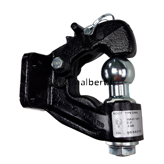 Crochet 4 trous 17mm 90x50mm