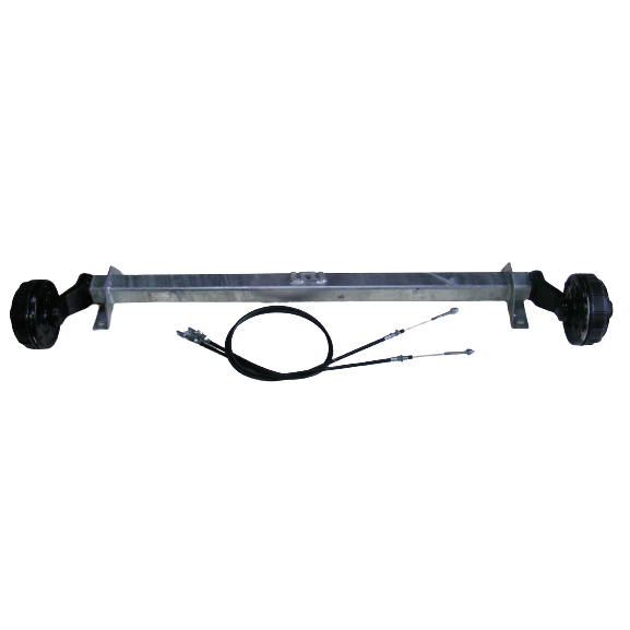 Essieu Freiné AXF 900kg 4x115mm EAB 1400mm / Voie 1760mm