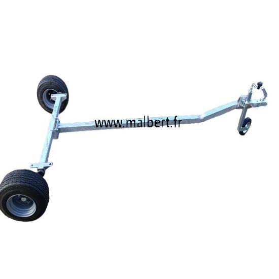 Châssis pour remorque QUAD essieu 500kg roues 16.5x650x8