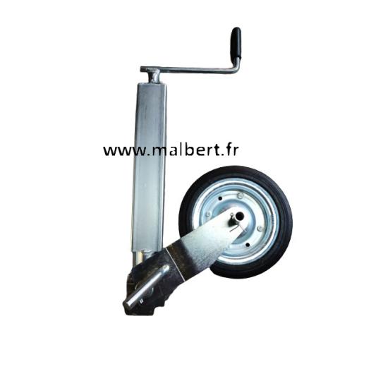 Roue jockey carré 70mm TP remorque Hubière