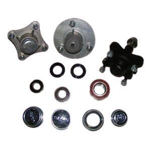 Moyeux / Cache moyeu / Roulements / Joint spy / Ecrou fusée